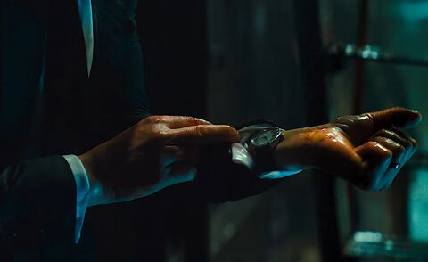 Keanu Reeves as John Wick with the Carl F. Bucherer Manero AutoDate in John Wick: Chapter 3 - Parabellum (2019)