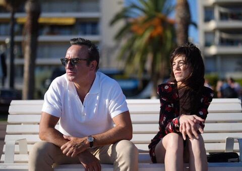 Jean Dujardin as Alphonse with the Jaeger-LeCoultre Memovox in Alphonse (2023)