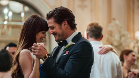 Pedro Pascal as Harry Castillo with the Jaeger-LeCoultre Reverso Tribute Chronograph in Materialists (2025)