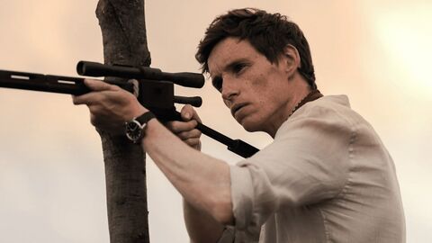 Eddie Redmayne as The Jackal with the Omega Seamaster Railmaster in The Day of the Jackal (2024)