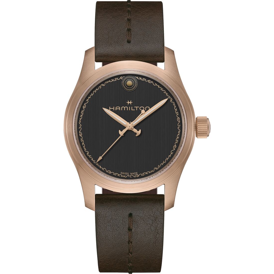 Hamilton Khaki Field Auto The Odyssey limited edition, bronze case, black dial with sword-shaped hands