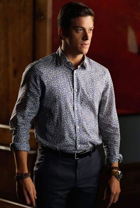 James Mackay as Steven Carrington with the Panerai Luminor 1950 in Dynasty (2018)