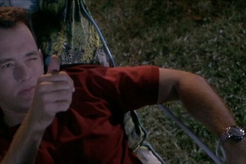 Tom Hanks as Jim Lovell with the Omega Speedmaster Professional in Apollo 13 (1995)