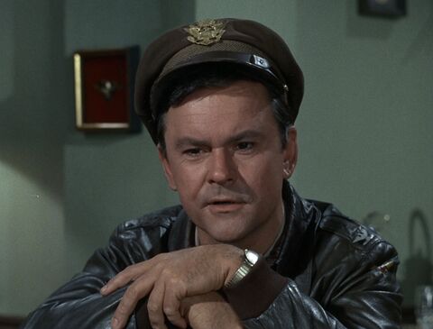 Bob Crane as Robert E. Hogan with the Unidentified watch in Hogan's Heroes (1965)