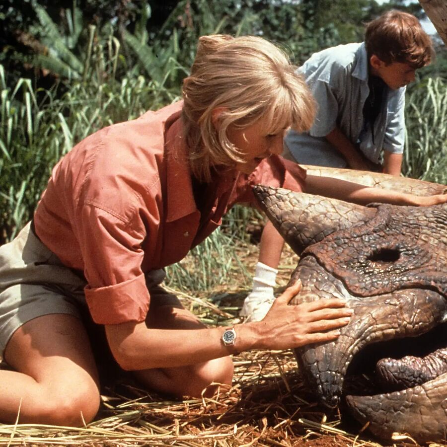Laura Dern as Ellie Sattler wearing a military-dial Timex in Jurassic Park