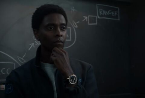 Edi Gathegi as Dev Ayesa with the Breitling Navitimer in For All Mankind (2019)