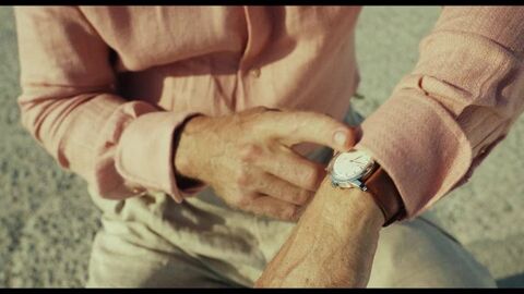 Daniel Craig as Benoit Blanc with the Omega Seamaster 1948 in Glass Onion (2022)