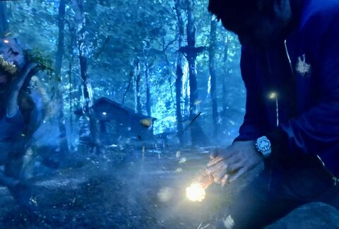 Kumail Nanjiani as Kingo with the Audemars Piguet Royal Oak Frosted Gold Chronograph 26331BC in Eternals (2021)