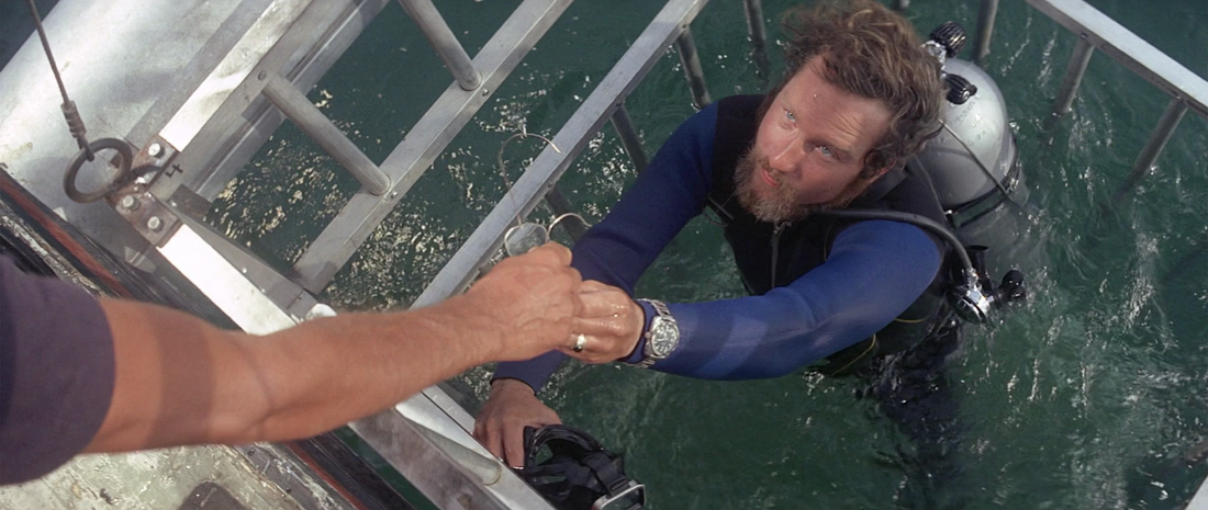 Richard Dreyfuss wearing an Alsta Nautoscaph in Jaws