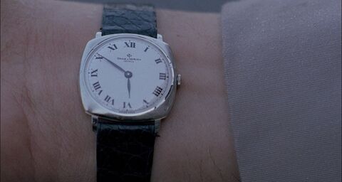 Alain Delon as Jef Costello with the Baume & Mercier watch in Le Samouraï (1967)