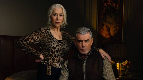 Helen Mirren as Maeve Harrigan with the Omega Constellation 28 mm in MobLand (2025)