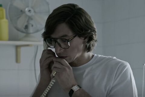 Adam Driver as Maurizio Gucci with the Jaeger-LeCoultre Reverso in House of Gucci (2021)