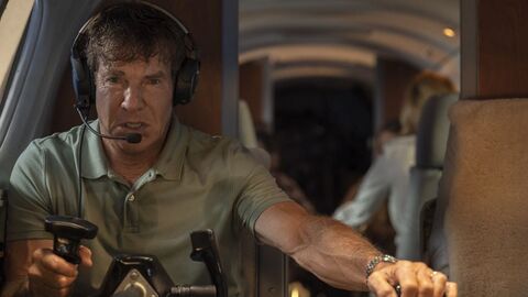 Dennis Quaid as Doug White with the Omega Speedmaster Professional in On a Wing and a Prayer (2023)
