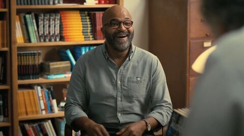 Jeffrey Wright as Thelonious "Monk" Ellison with the Timex Easy Reader in American Fiction (2023)