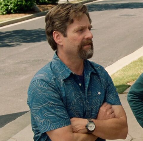 Zach Galifianakis as Jeff Gaffney with the Timex Expedition T499099 in Keeping Up With The Joneses (2016)