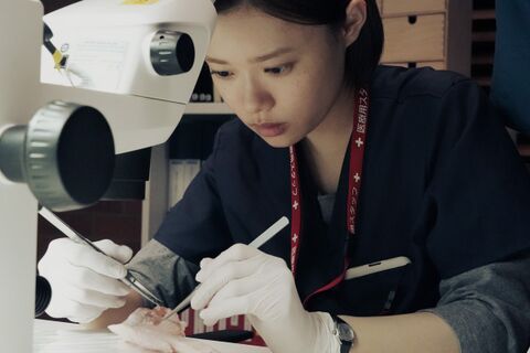 Hana Sugisaki as Miyabi Kawauchi with the Omega De Ville 511.340 in Unmet: A Neurosurgeon's Diary (2024)