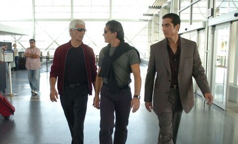 Antonio Banderas as Tommy Lucero with the Hamilton Khaki GMT in My Mom's New Boyfriend (2008)