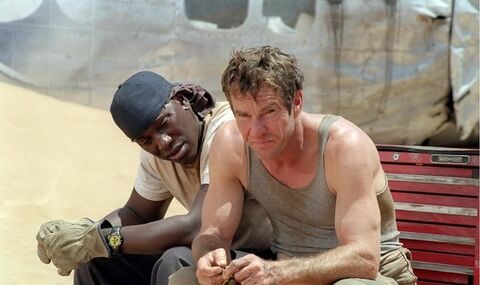 Tyrese Gibson as A.J. with the Chase-Durer Blackhawk Mach 3 in Flight of the Phoenix (2004)