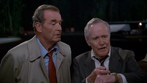 Jack Lemmon as Russell Kramer with the Omega Constellation in My Fellow Americans (1996)