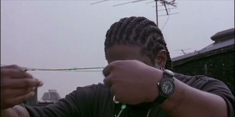 Forest Whitaker as Ghost Dog with the Victorinox Swiss Army 24242 Renegade with Compass in Ghost Dog: The Way of the Samurai (1999)