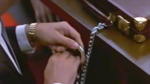 Donald Pleasence as The President with the Rolex Day-Date in Escape from New York (1981)