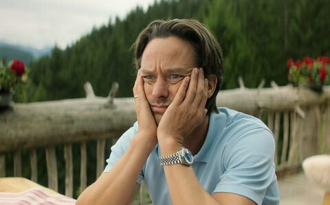 Tom Schilling as Björn Diemel with the Rolex Datejust 126334 in Murder Mindfully (2024)