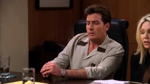 Charlie Sheen as Charlie Harper with the Rolex Yacht-Master in Two and a Half Men (2003)
