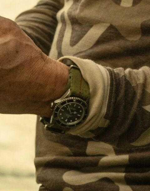 Brad Pitt as James Belmont with the Rolex Submariner 14060 in Heart of the Beast (2026)