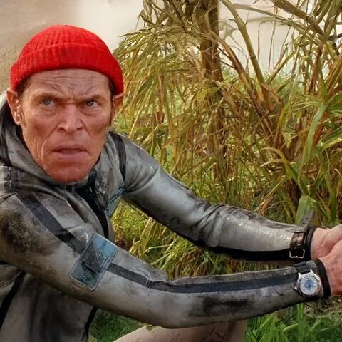 Willem Dafoe as Klaus Daimler with the Vostok Komandirskie in The Life Aquatic with Steve Zissou (2004)