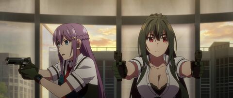 The wearer as Rena Fukami with the Casio G-Shock in Grisaia: Phantom Trigger (2019)