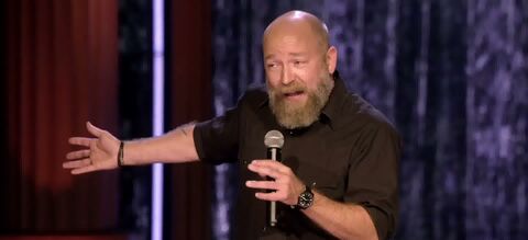Kyle Kinane as Himself with the Swatch Backup Black SUOB715 in The Standups (2017)