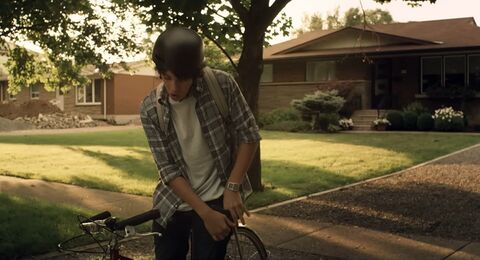 Devon Bostick as Casper Galloway with the Kenko KK628 Calculator watch in Dead Before Dawn (2012)