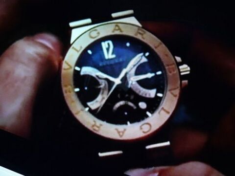 Robert Downey Jr. as Tony Stark with the Bvlgari Diagono Retrograde Day-Date Moonphase in Iron Man (2008)