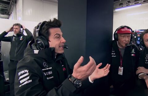 Toto Wolff as Toto Wolff with the IWC Big Pilot's Watch Perpetual Calendar Top Gun IW502902 in Formula 1: Drive to Survive (2019)