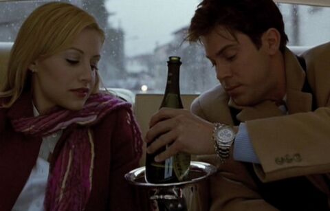 Christian Kane as Peter Prentiss with the Rolex Daytona in Just Married (2003)