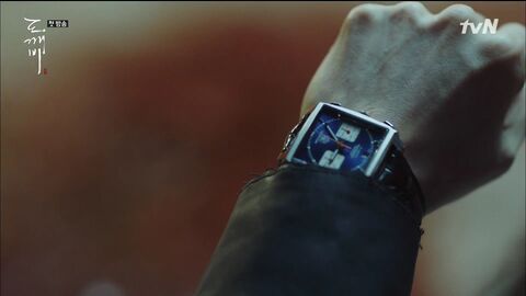 Lee Dong-wook as Grim Reaper with the TAG Heuer Monaco in Goblin (2016)