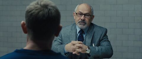Nicholas Woodeson as Doctor Hall with the Longines Evidenza Chronograph in Skyfall (2012)