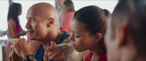 Dwayne Johnson as Mitch Buchannon with the Rolex Sea-Dweller in Baywatch (2017)