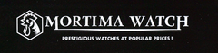 Mortima Watch period logo with rooster emblem