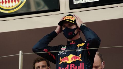 Max Verstappen as Max Verstappen with the TAG Heuer Monaco Titan CAW218B.FC6496 in Formula 1: Drive to Survive (2019)
