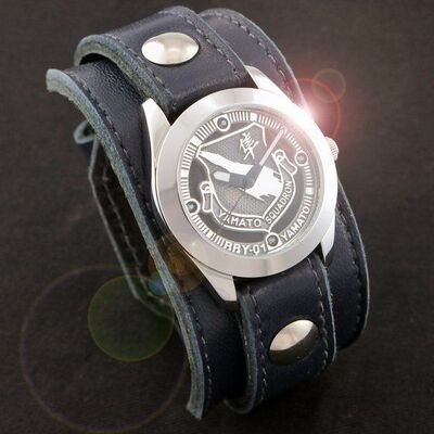 Product view of Red Monkey Space Battleship Yamato 2199 BBY-01 Air Corps Emblem Watch