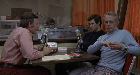 Paul Newman as Reggie Dunlop with the Hamilton QED Frontier in Slap Shot (1977)