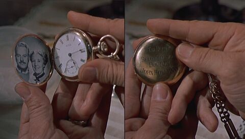 Kirk Douglas as John "Doc" Holliday with the Waltham watch in Gunfight at the O.K. Corral (1957)