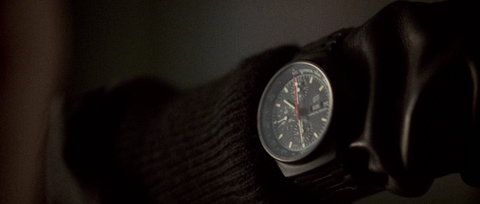 Brigitte Nielsen as Karla Fry with the Porsche Design Chronograph One in Beverly Hills Cop II (1987)