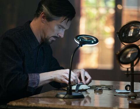 Benedict Cumberbatch as Stephen Strange with the Jaeger-LeCoultre Master Ultra Thin Perpetual in Doctor Strange in the Multiverse of Madness (2022)