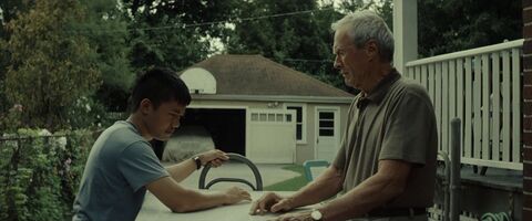 Clint Eastwood as Walt Kowalski with the Hamilton (unidentified model) in Gran Torino (2008)
