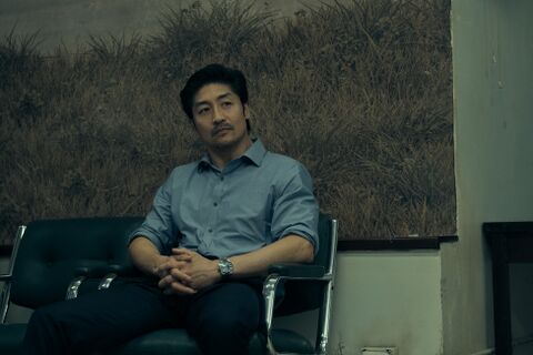 Brian Tee as Clarke Woo with the Omega Seamaster Aqua Terra in Expats (2024)
