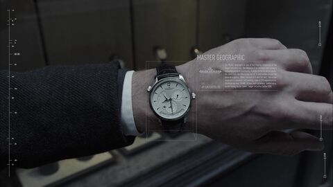 Clive Owen as Sal Friedland with the Jaeger-LeCoultre Master Geographic in Anon (2018)