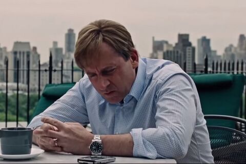 Steve Carell as Mark Baum with the Rolex Submariner 116610LN in The Big Short (2015)