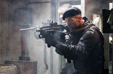 Jason Statham as Lee Christmas with the Panerai Luminor Submersible in The Expendables 3 (2014)